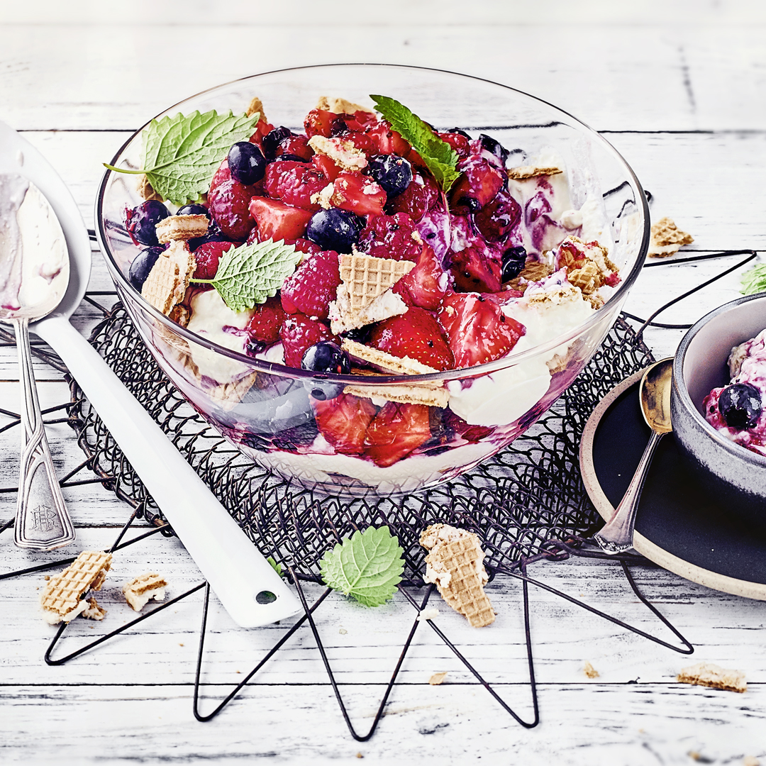 Beeren-Trifle mit Ricotta