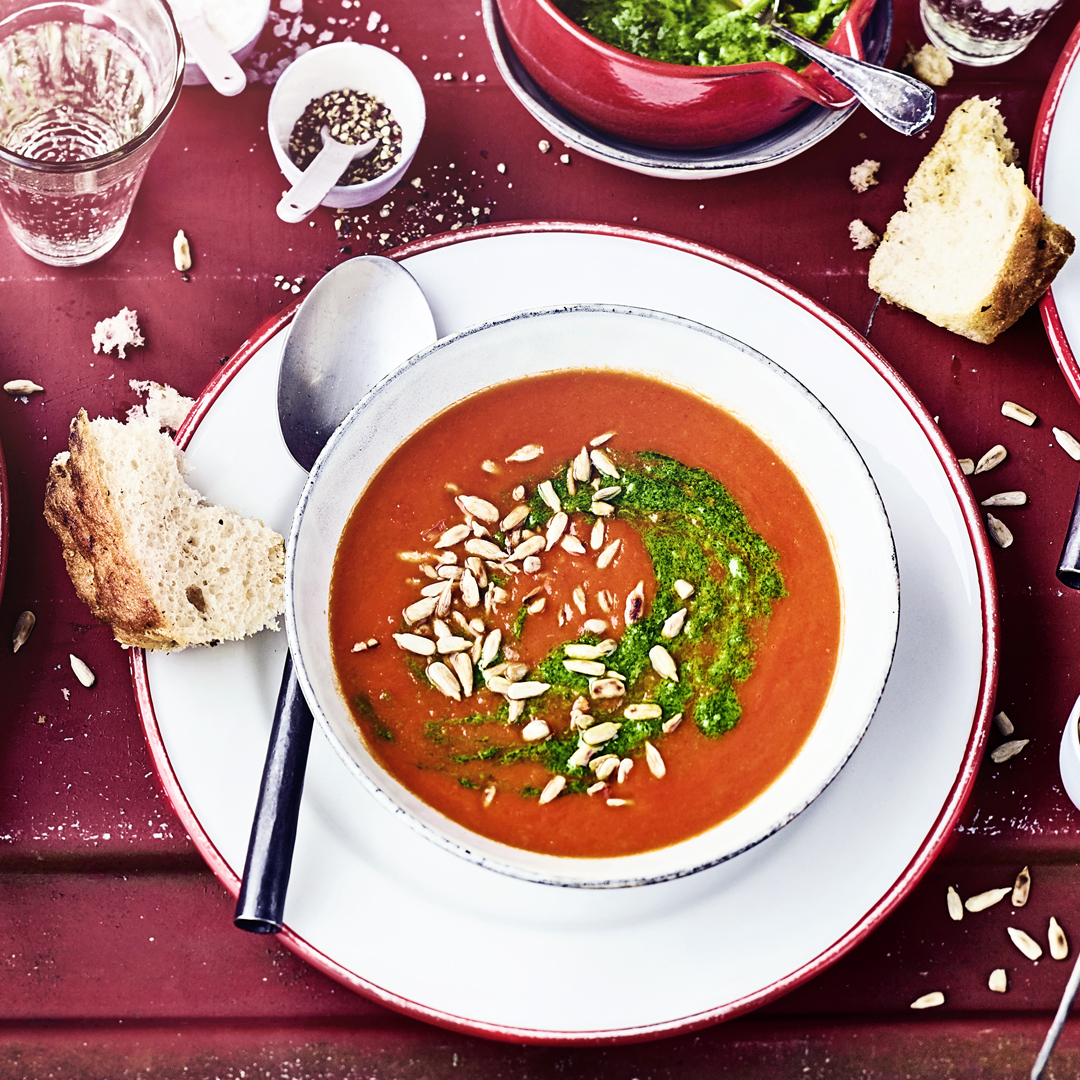 Baerlauch-Tomatensuppe