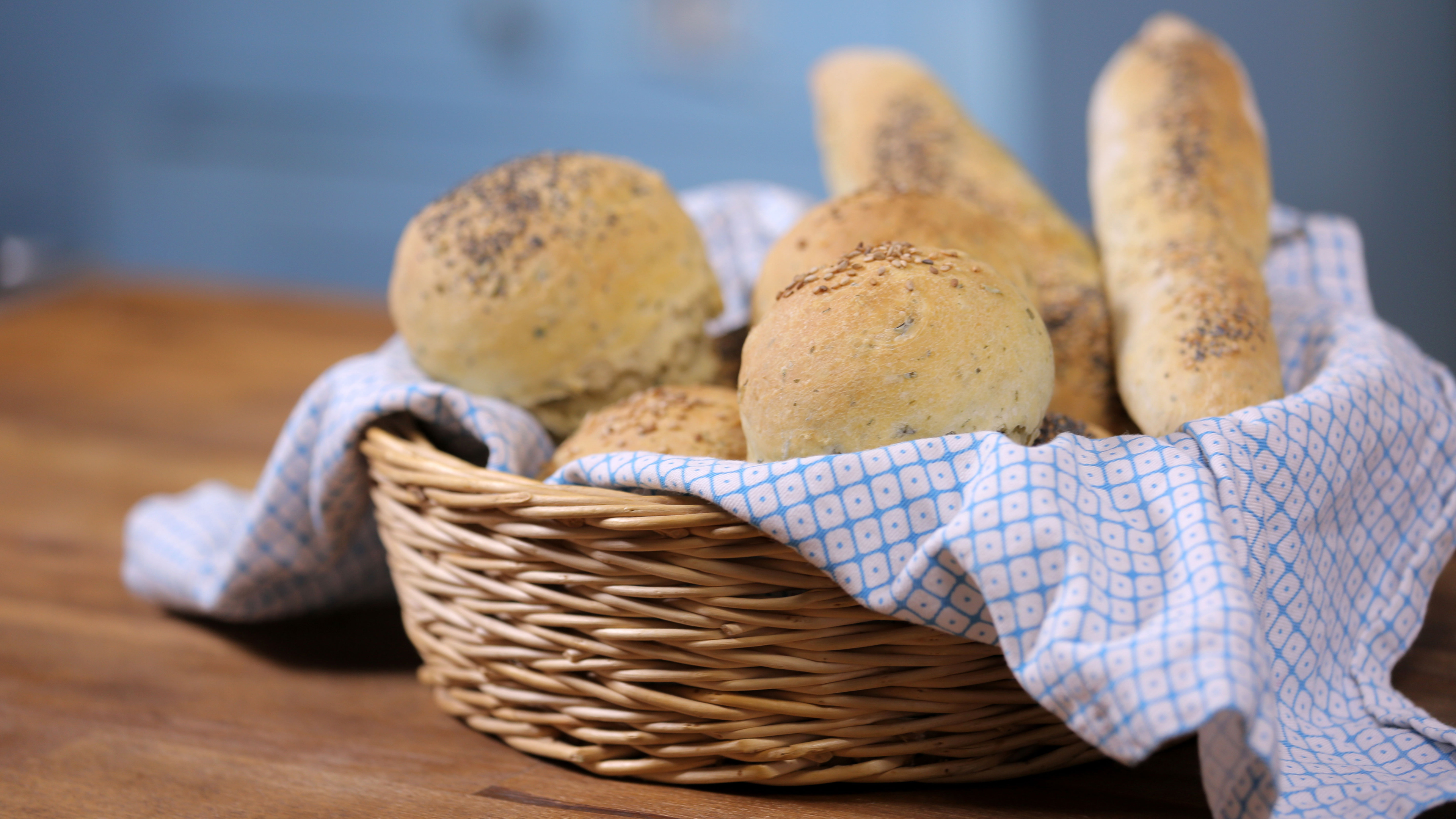 Selbstgebackene Brötchen