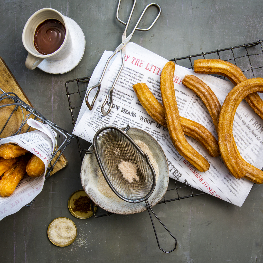 Churros mit Schokoladensoße