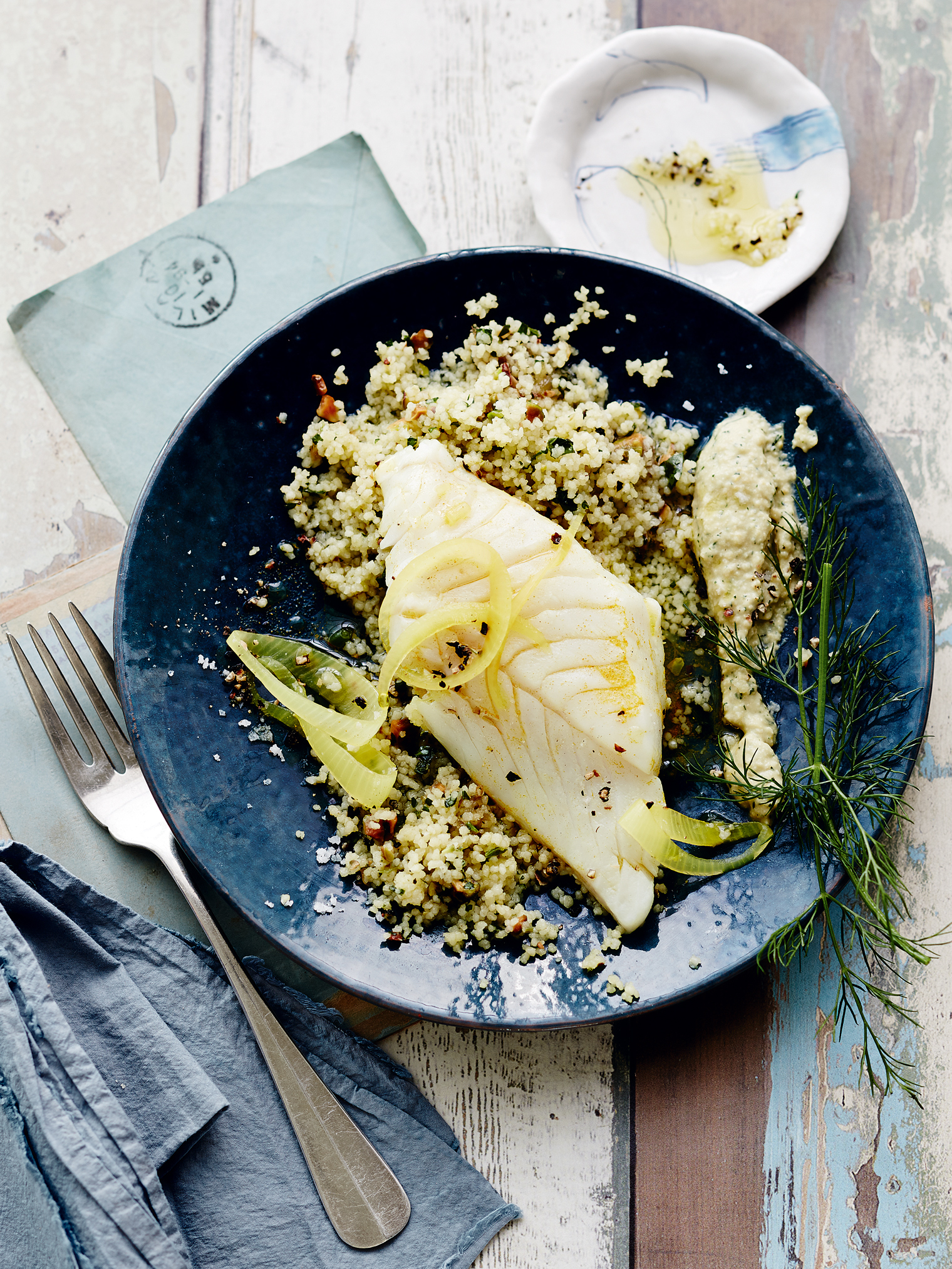 Kabeljaufilet mit Couscous 