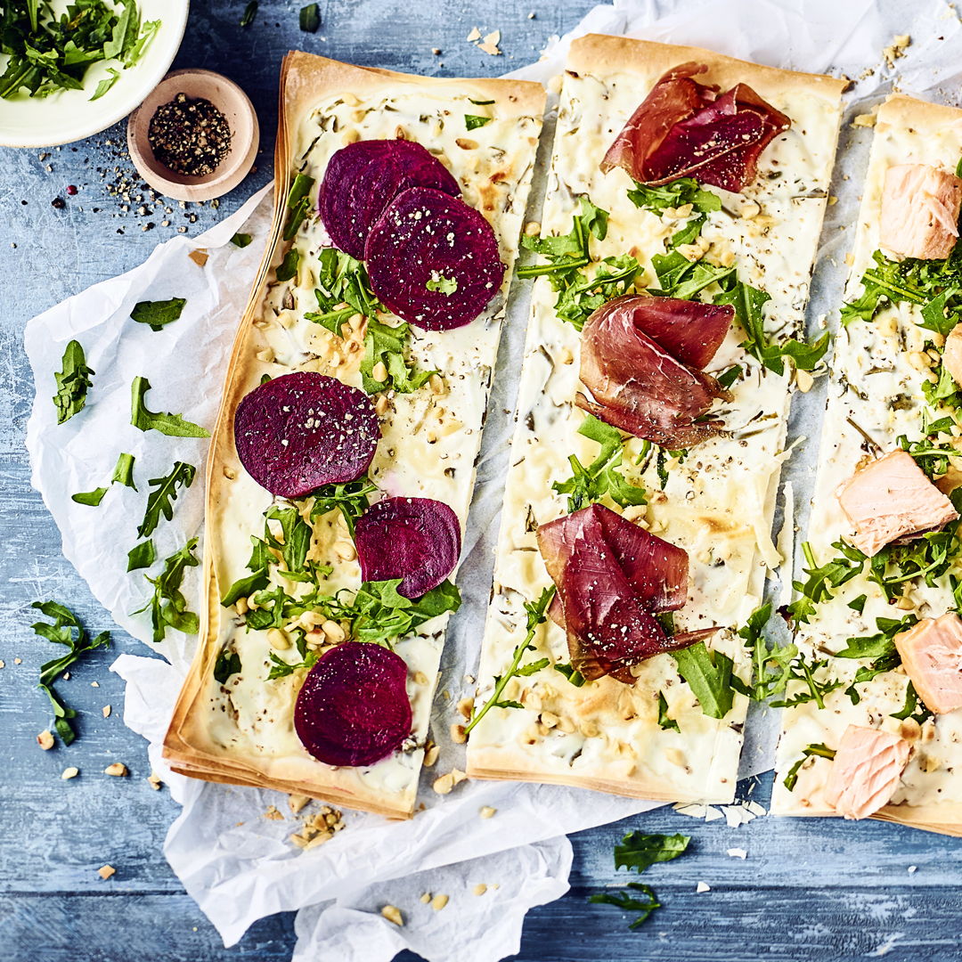 Dreierlei Flammkuchen