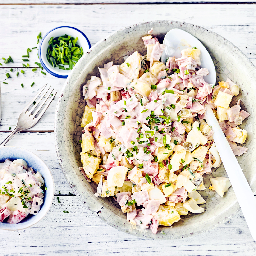 Eiersalat mit Kartoffeln