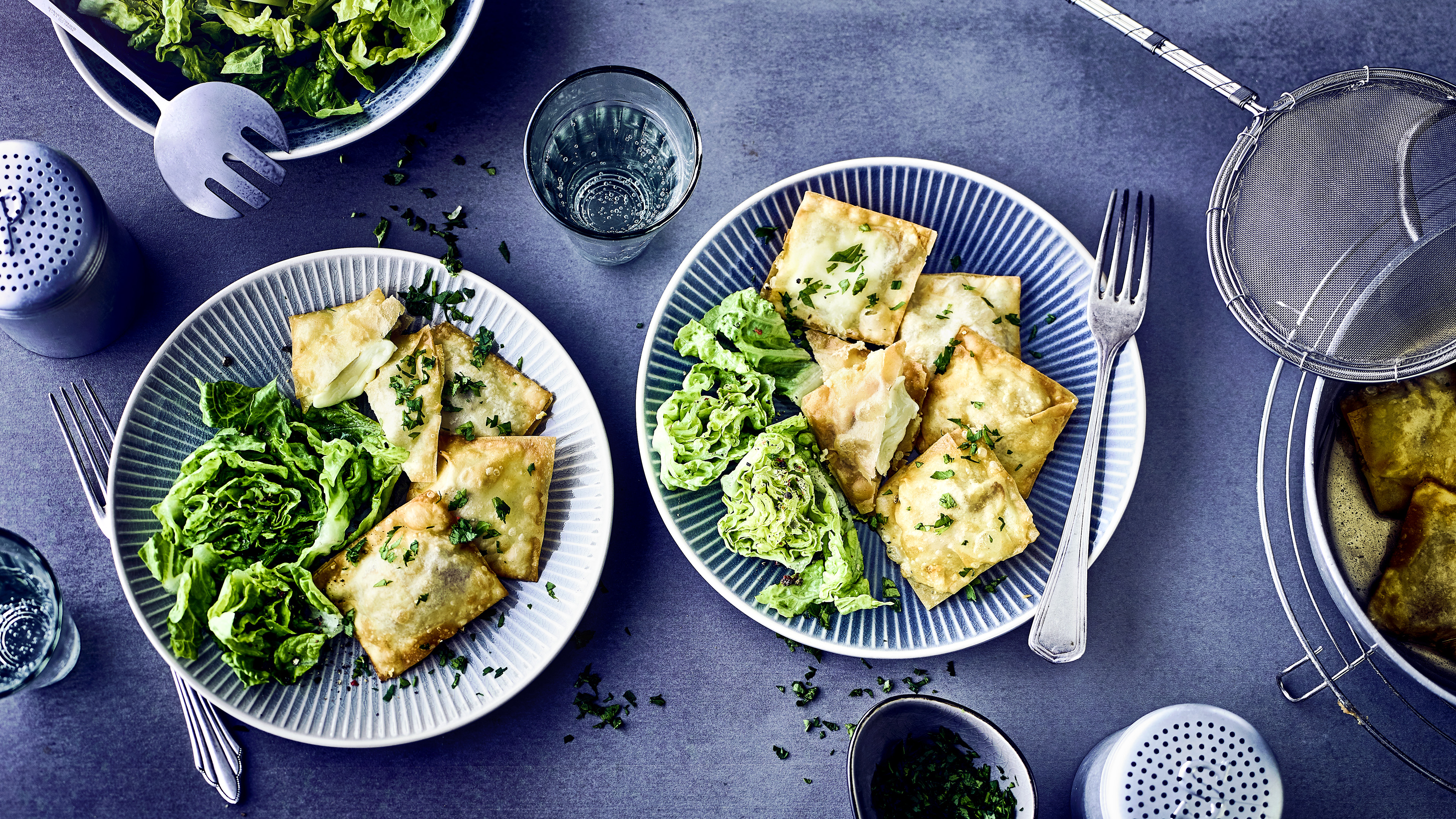 EDEKA Rezept Filoteig-Käsetaschen