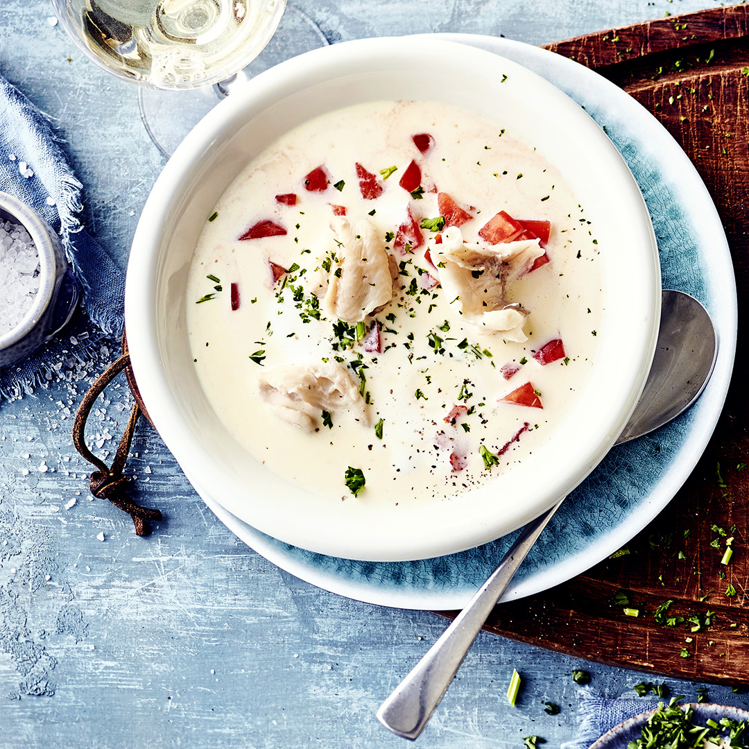 Fischsuppe mit Forelle