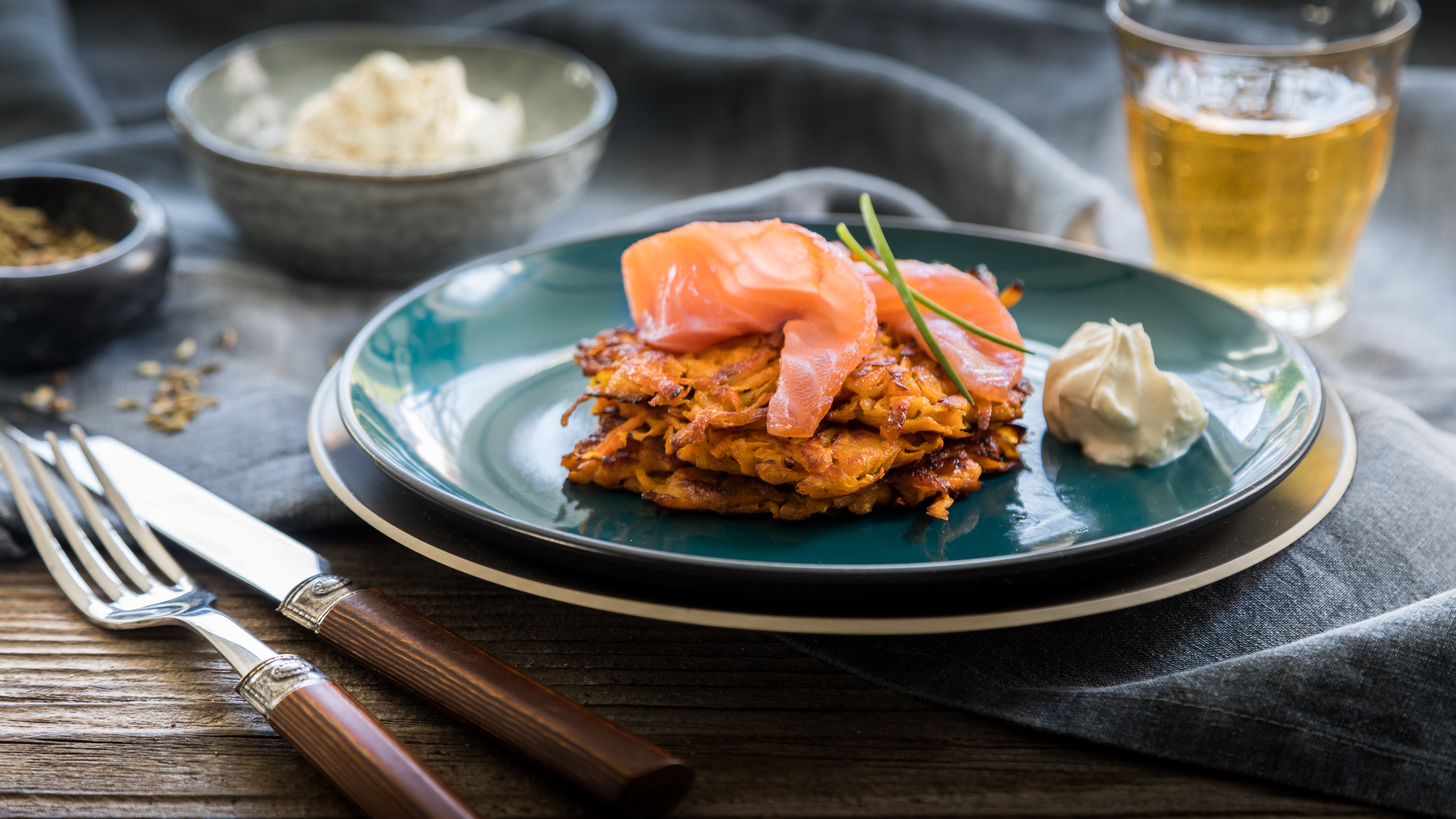 Gebeizter Lachs mit Rösti 