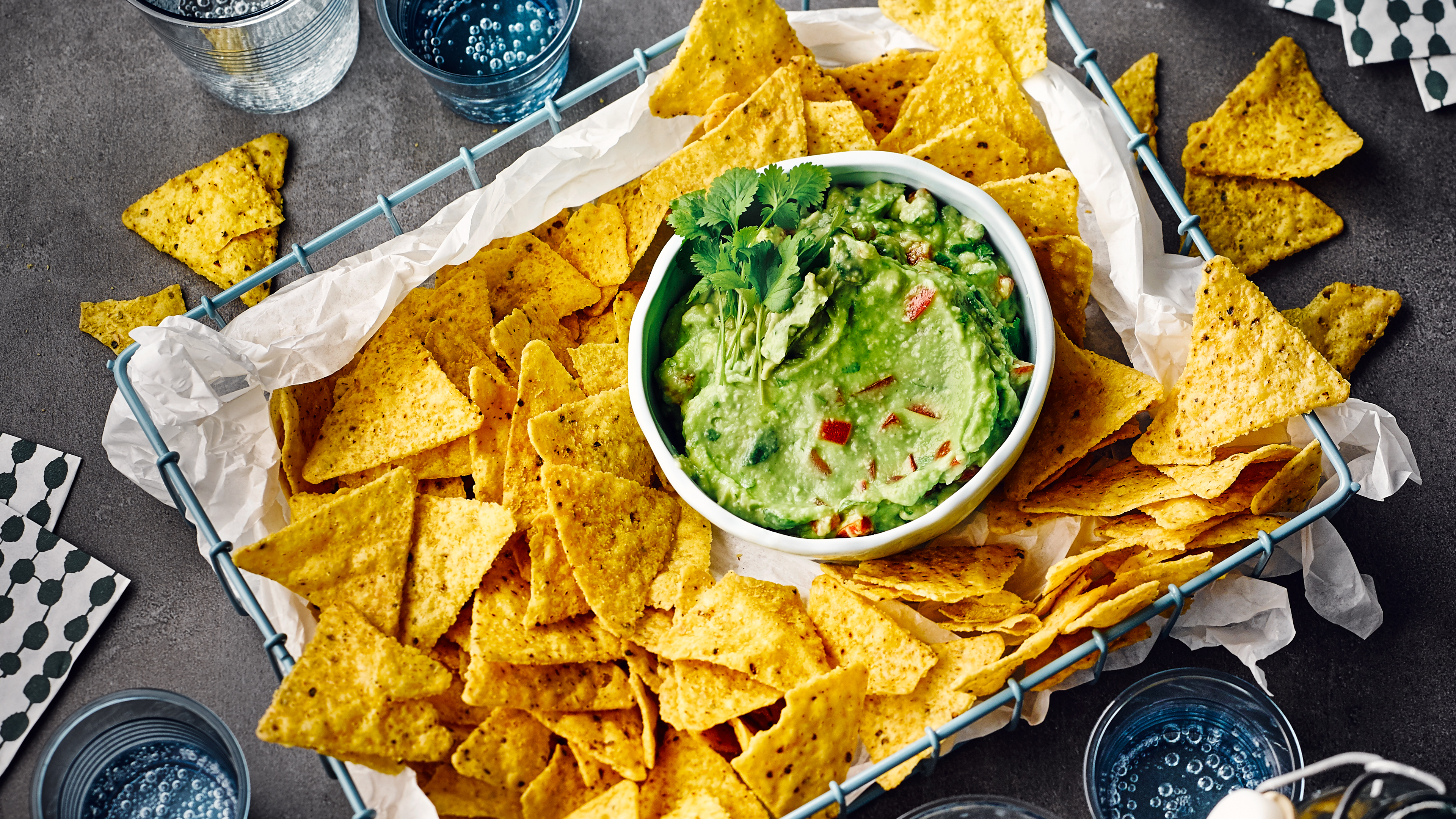 Guacamole Dip mit Nachos