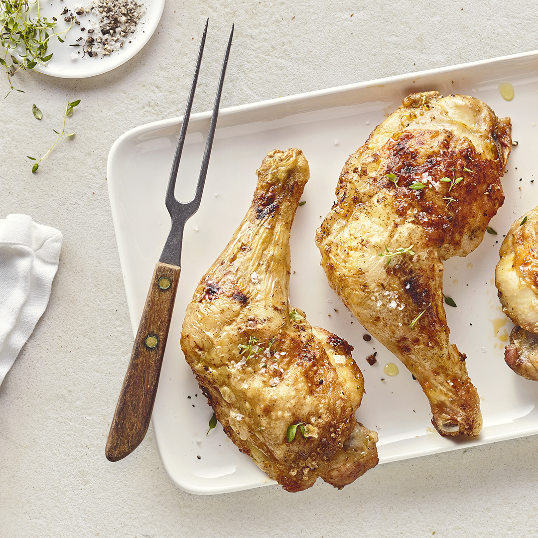 Hähnchenschenkel aus der Heißluftfritteuse