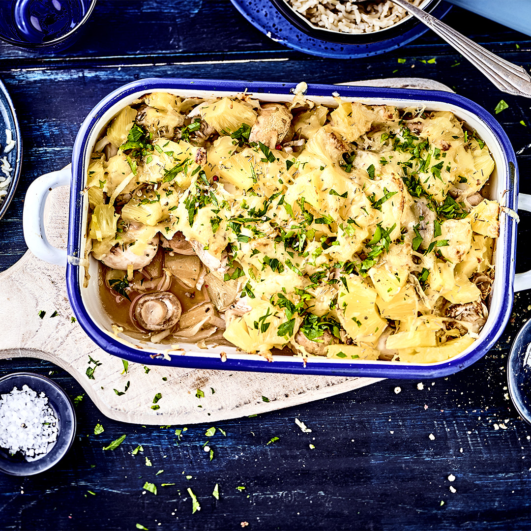 Putenschnitzel mit Ananas