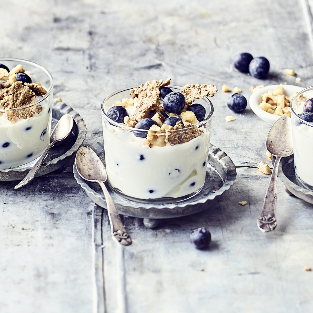 Joghurt mit Heidelbeeren