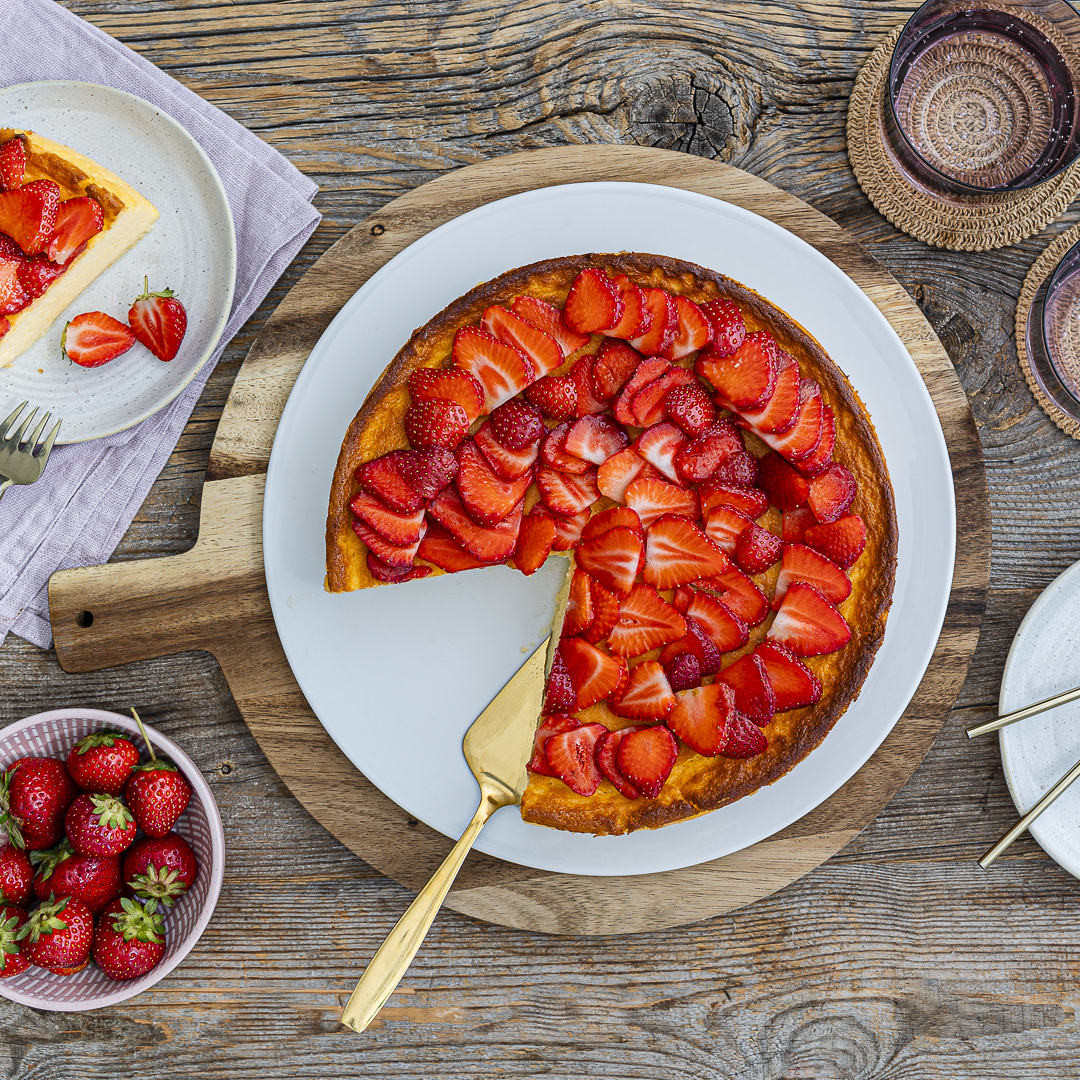 Käsekuchen ohne Boden