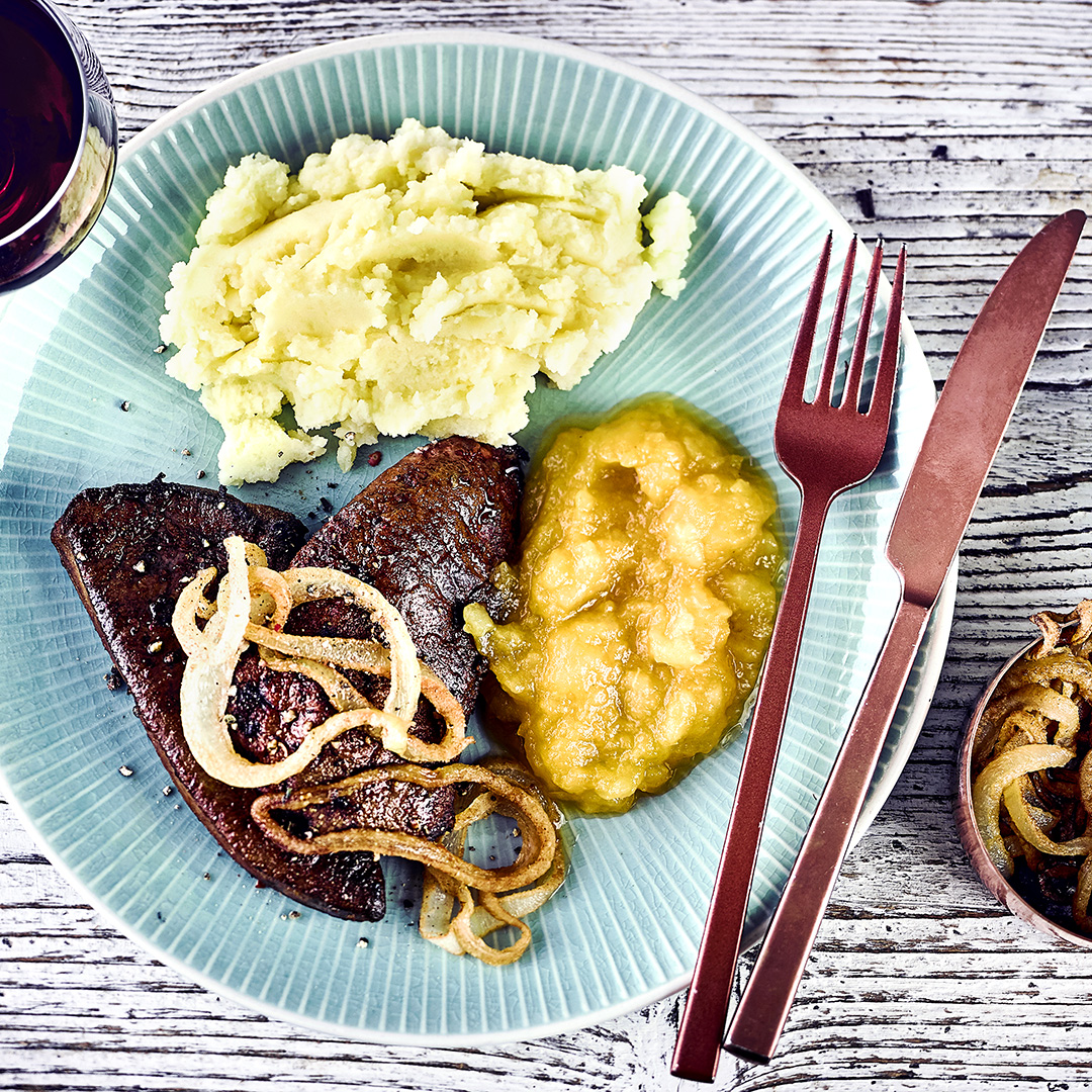 Kalbsleber mit Zwiebeln 