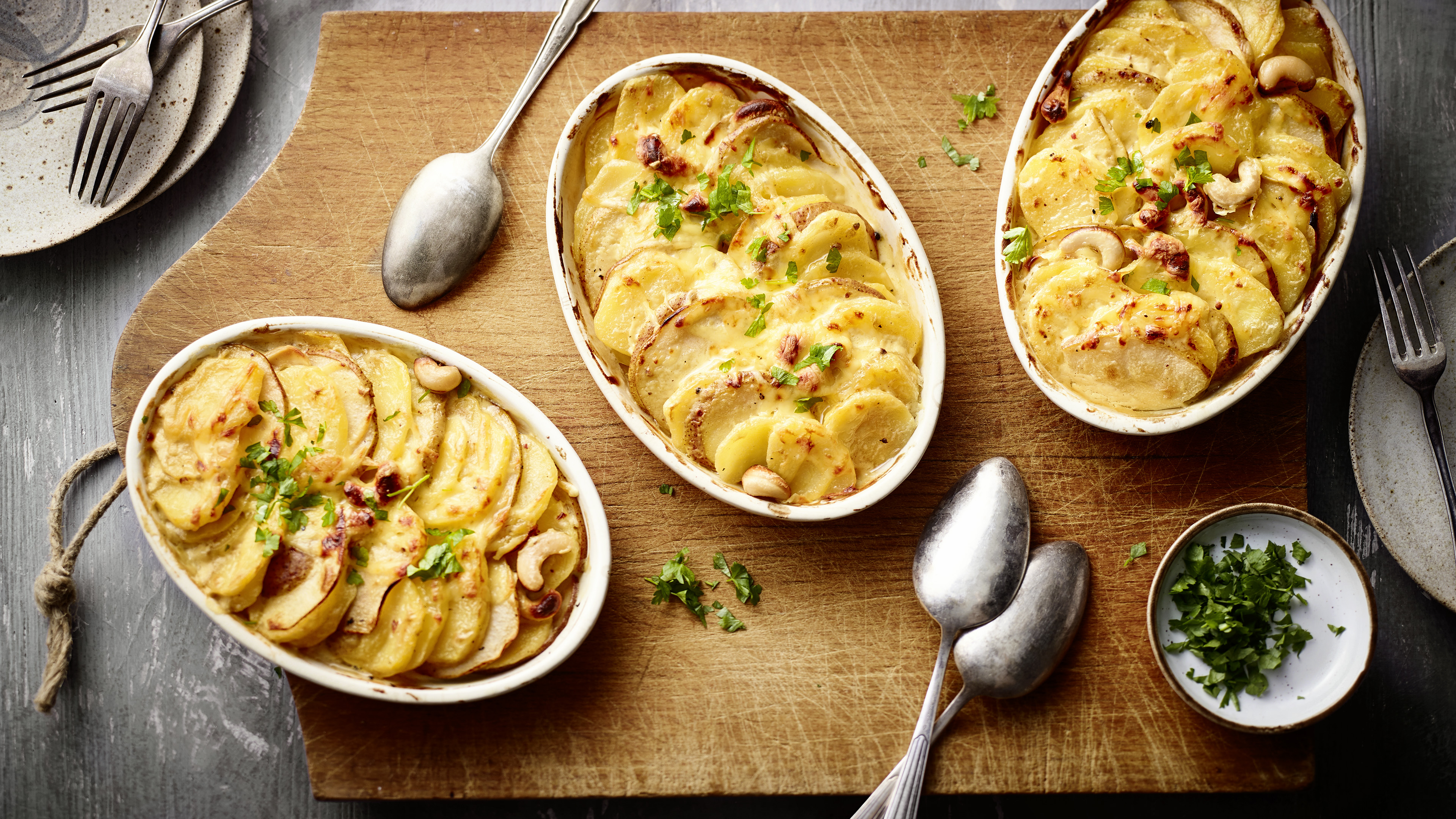 Kartoffelgratin mit Birne