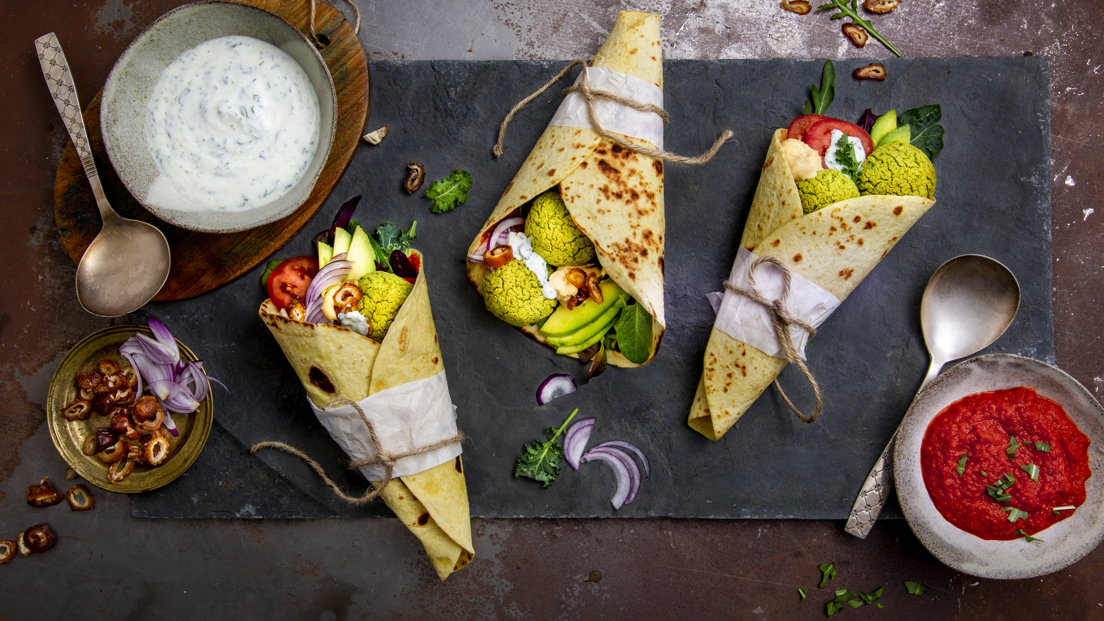 Orientalischer Falafel-Wrap