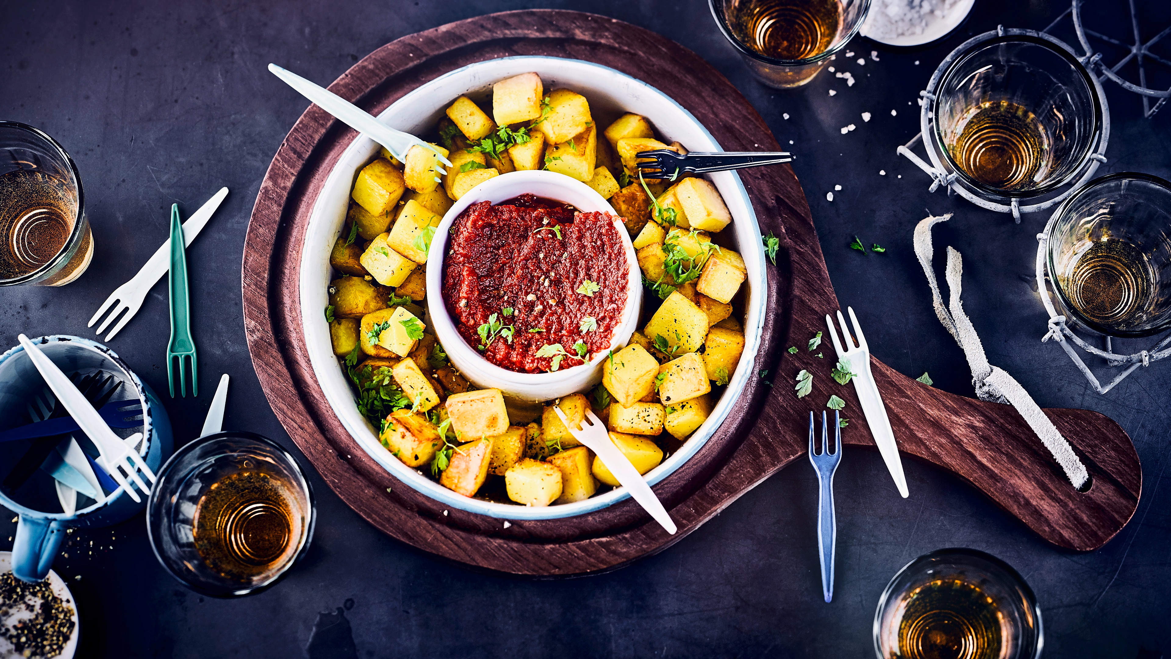 Patatas Bravas mit Dip