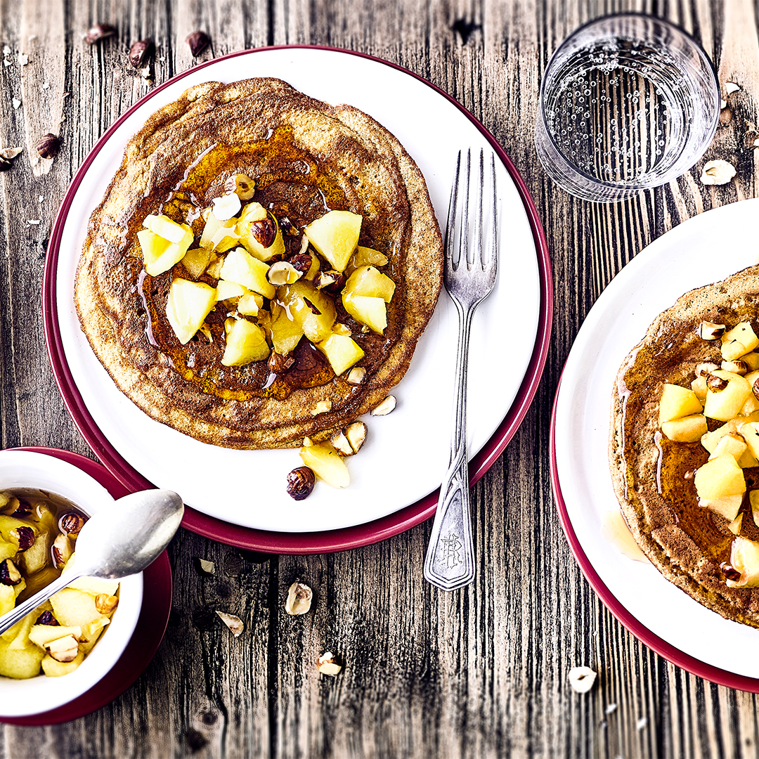 Pfannkuchen mit Apfel