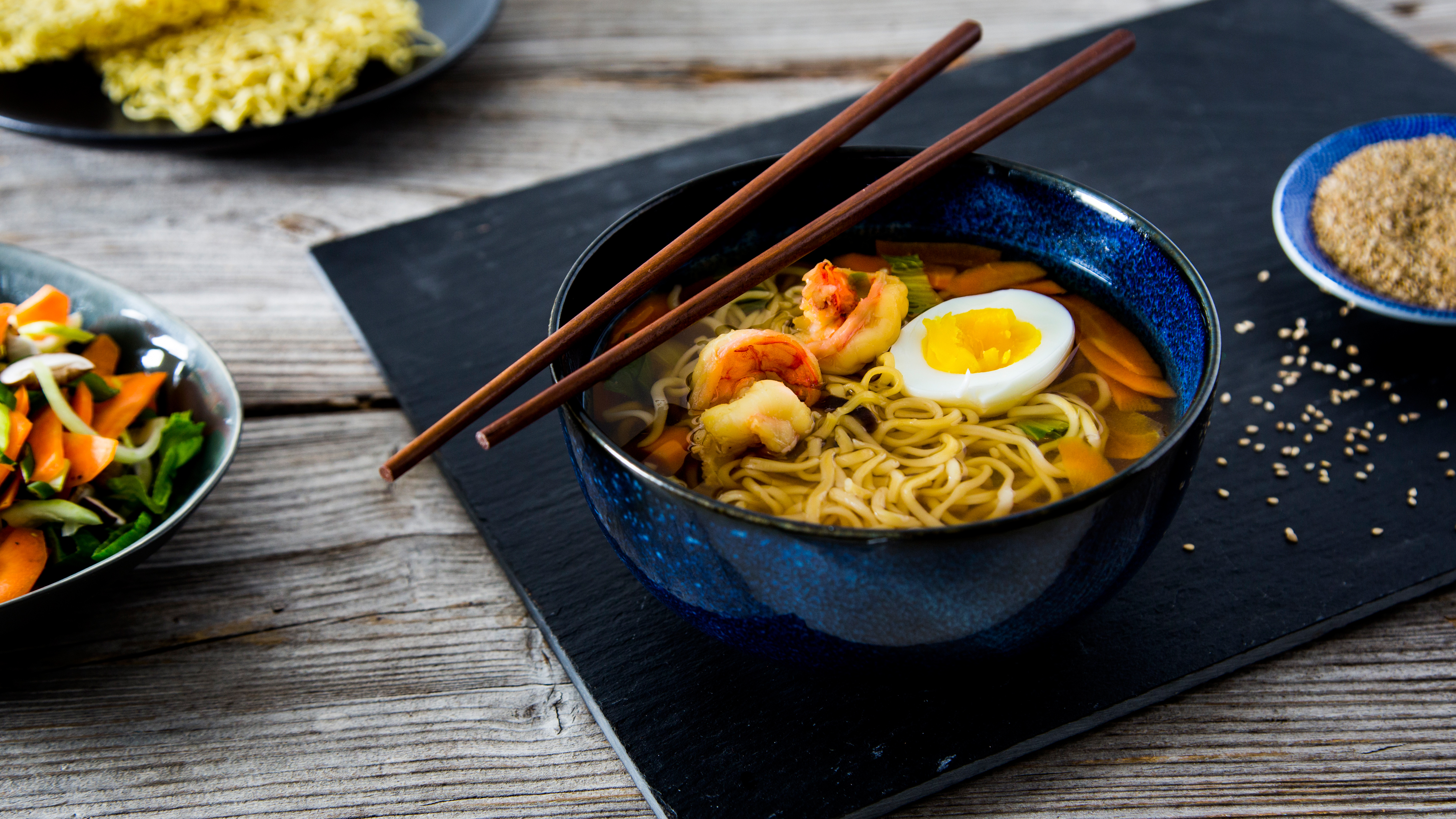 Ramen mit Riesengarnelen