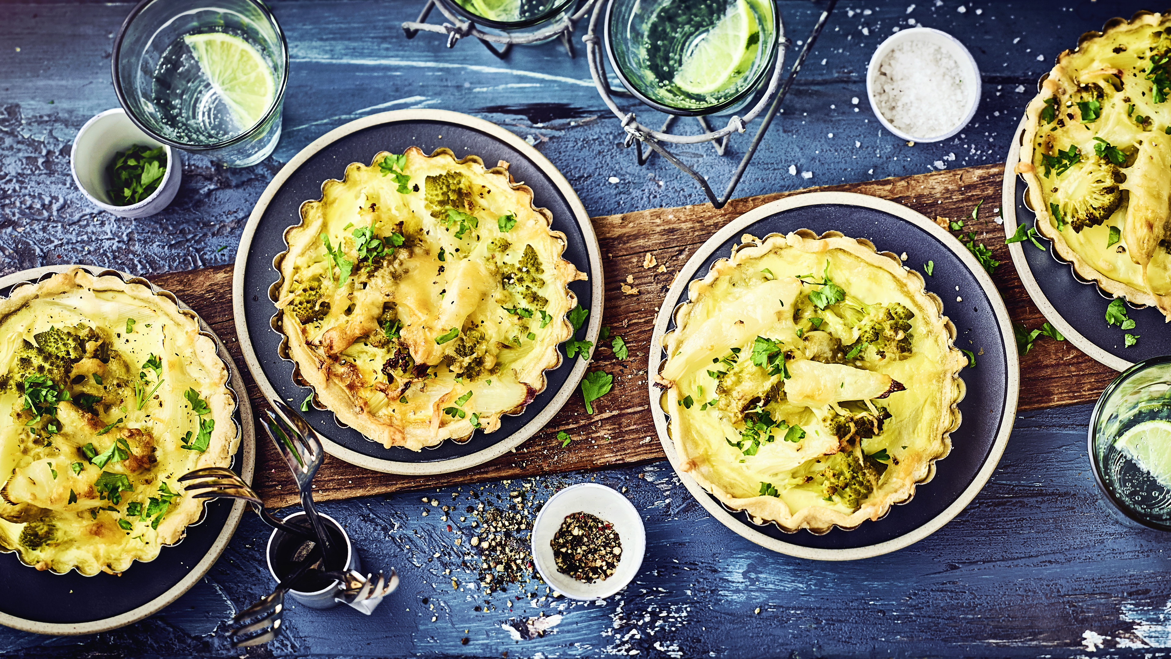 Romanesco Spargel Tartes