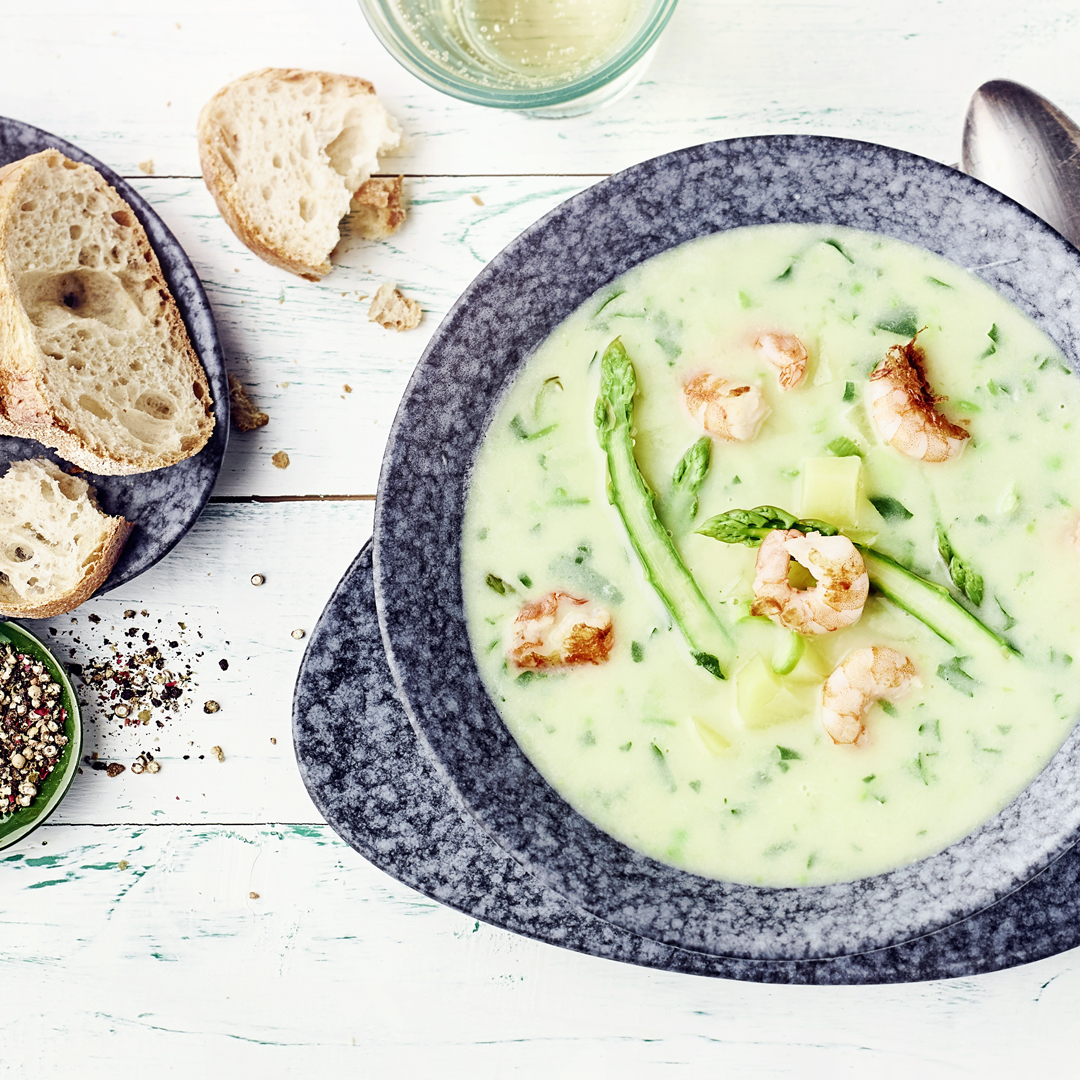 Rucola-Spargelsuppe