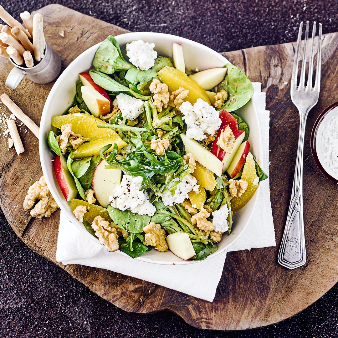 Salat mit Ziegenkäse