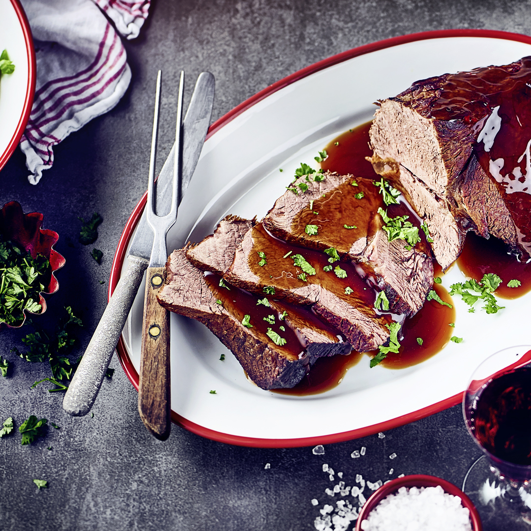 Sauerbraten mit Klößen