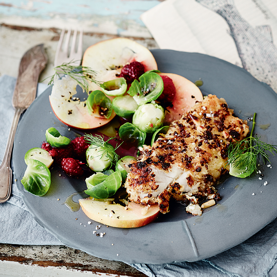 Seelachsfilet in Panade mit leckeren Beilagen