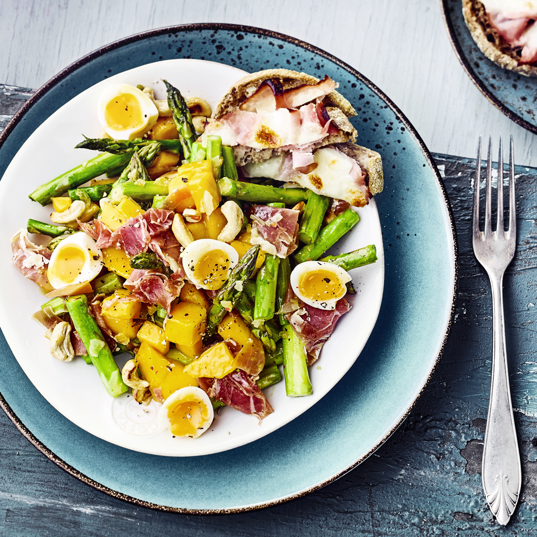 Spargelsalat mit Schinken