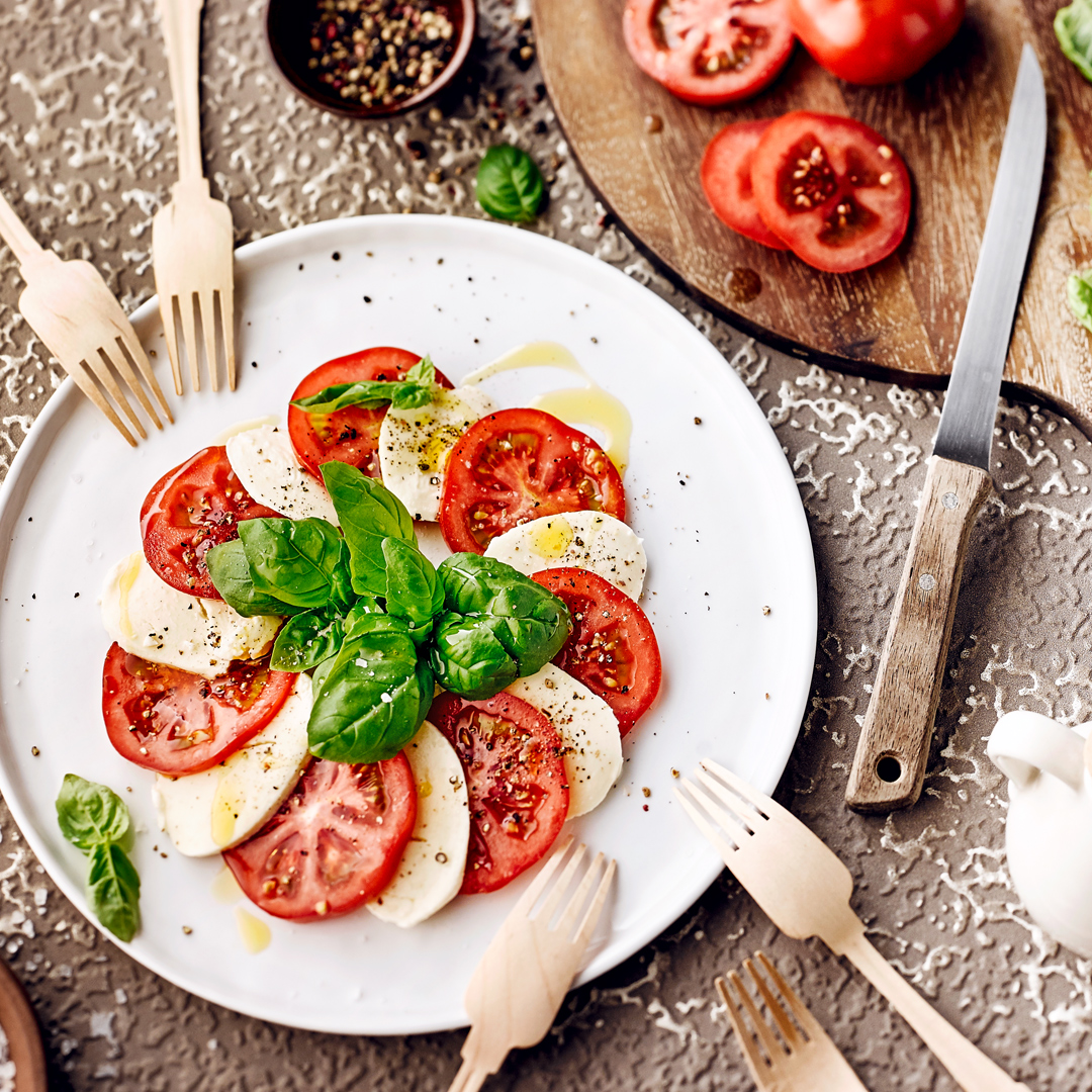 Tomaten mit Mozzarella