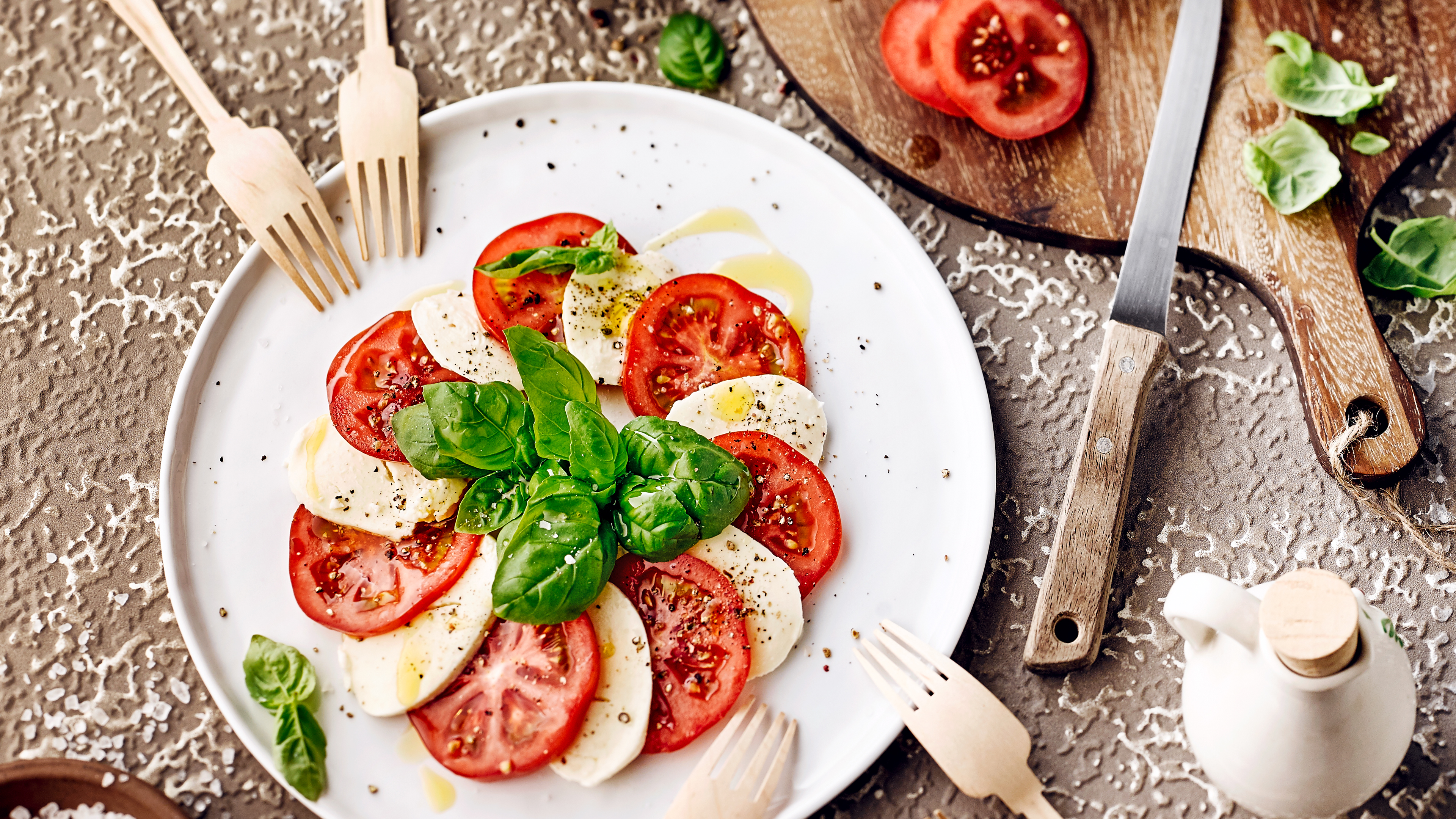 Tomaten mit Mozzarella