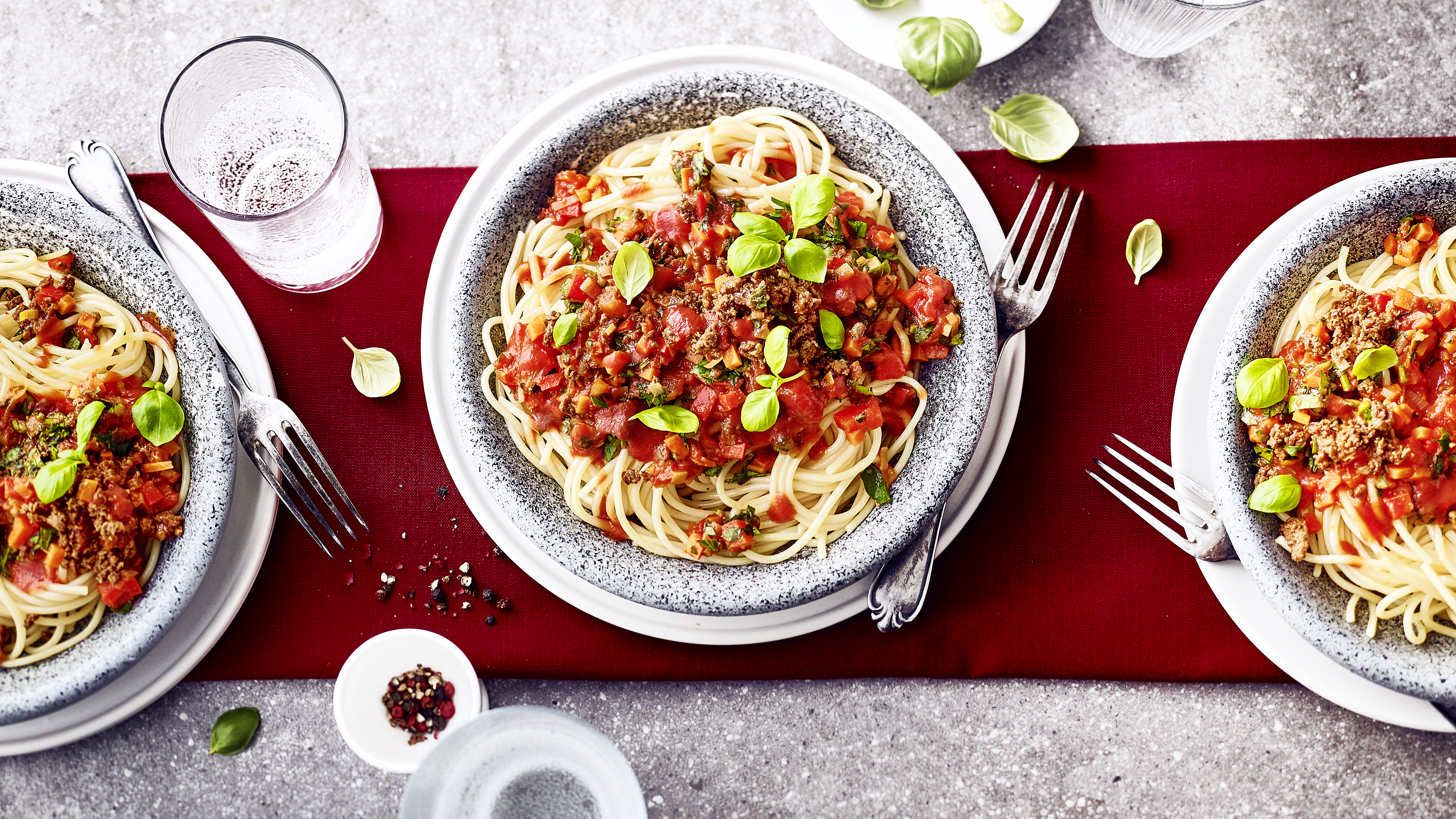 Vegane Spaghetti-Bolognese mit Soja Hack