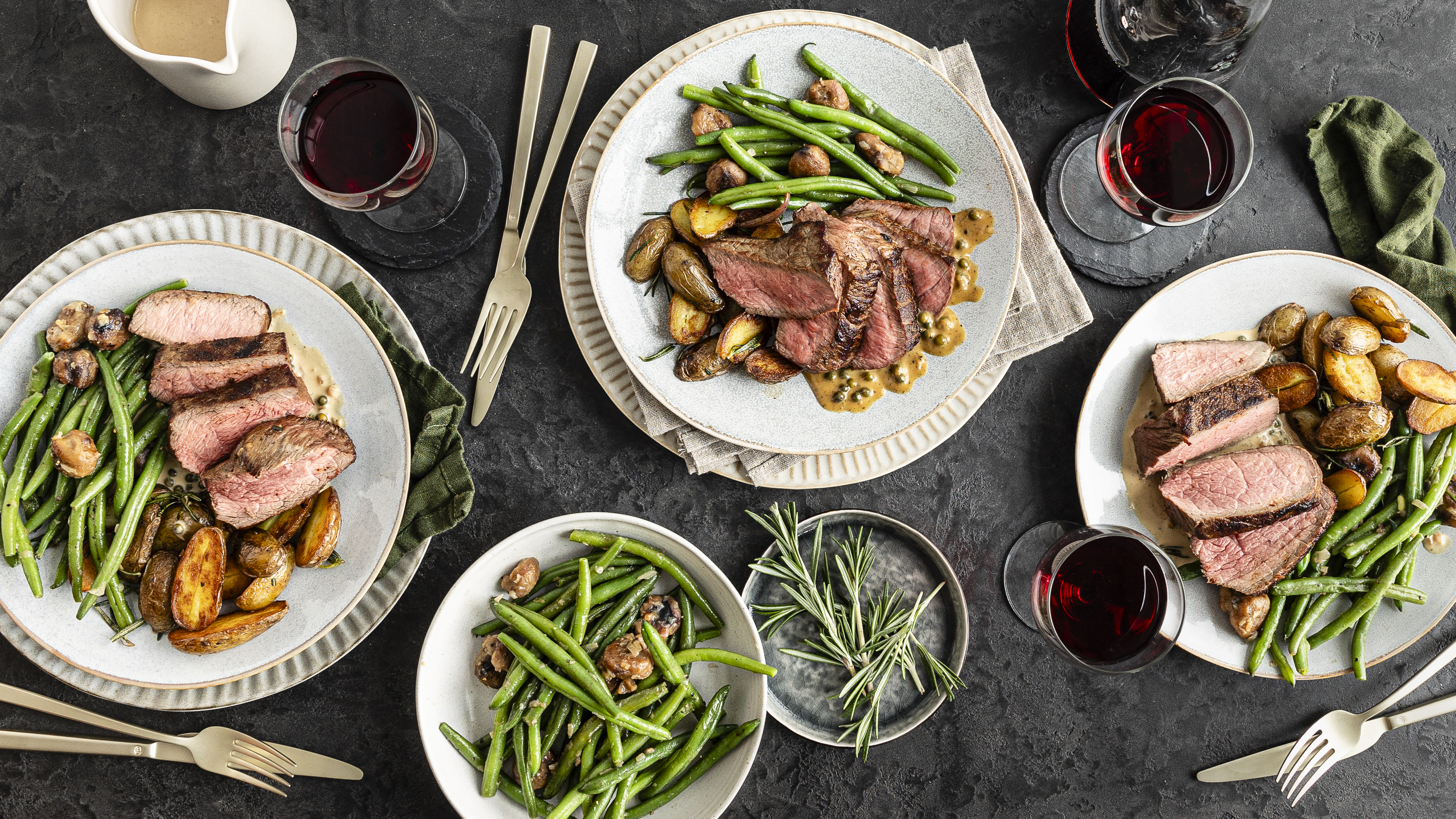 Weihnachtliches Hüftsteak