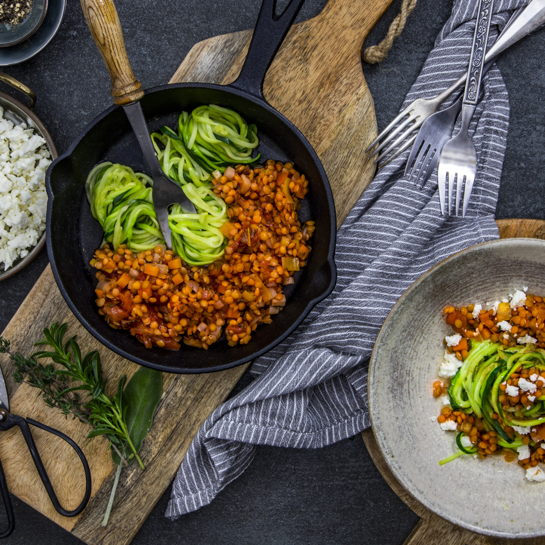 Zoodles mit Bolognese