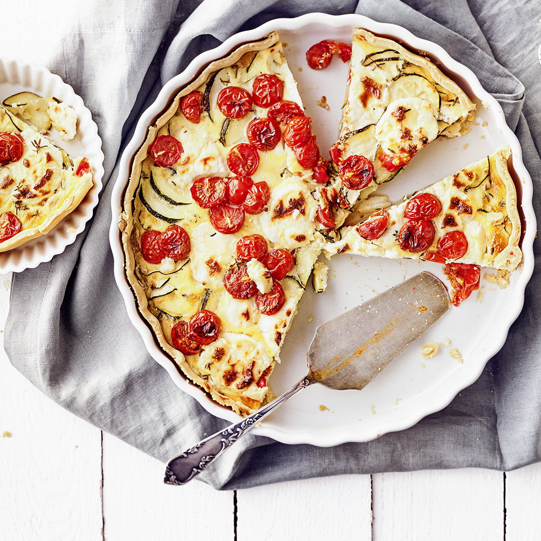 Zucchini-Ziegenkäse Quiche