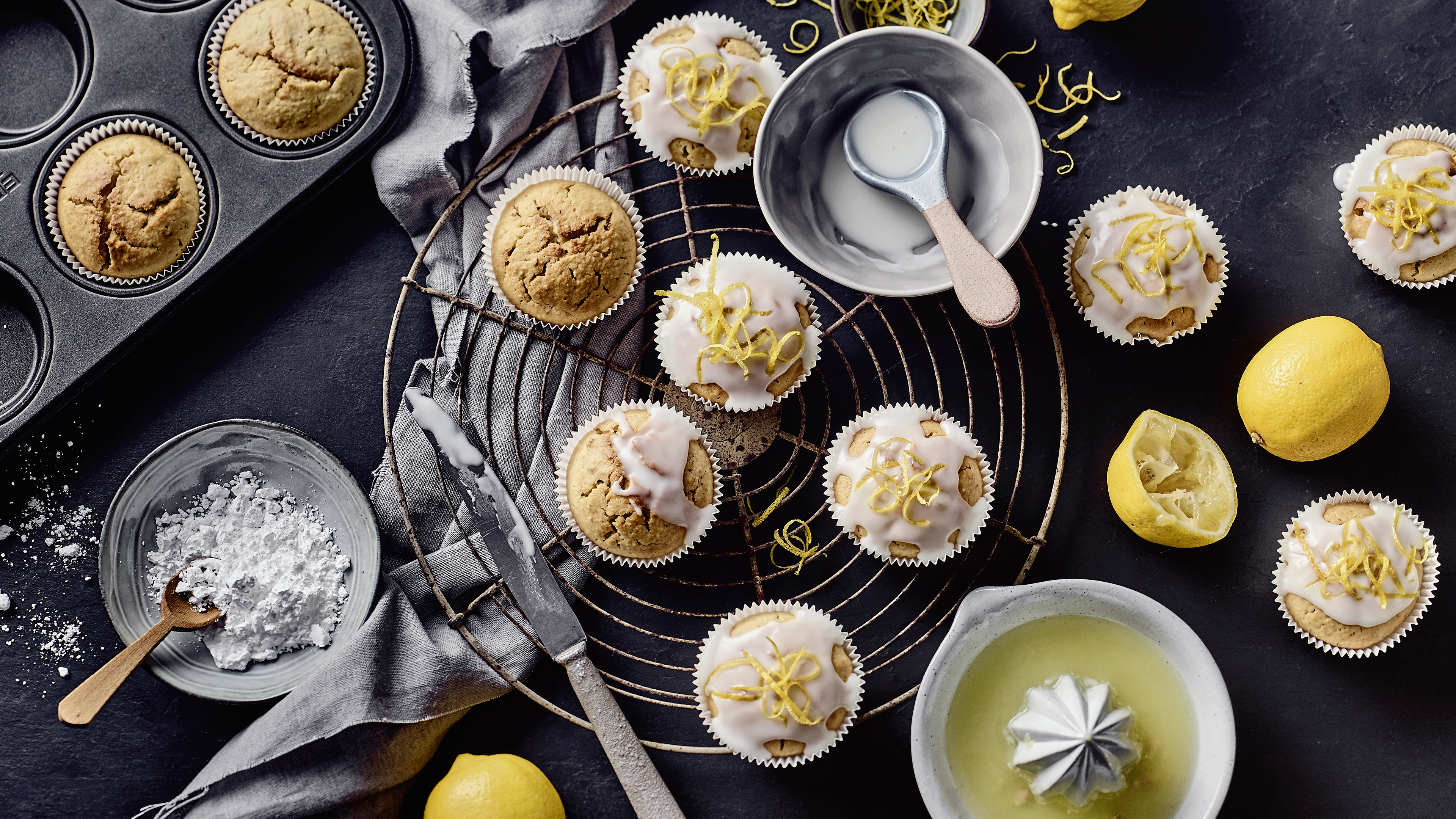 Vegane Zitronen-Muffins