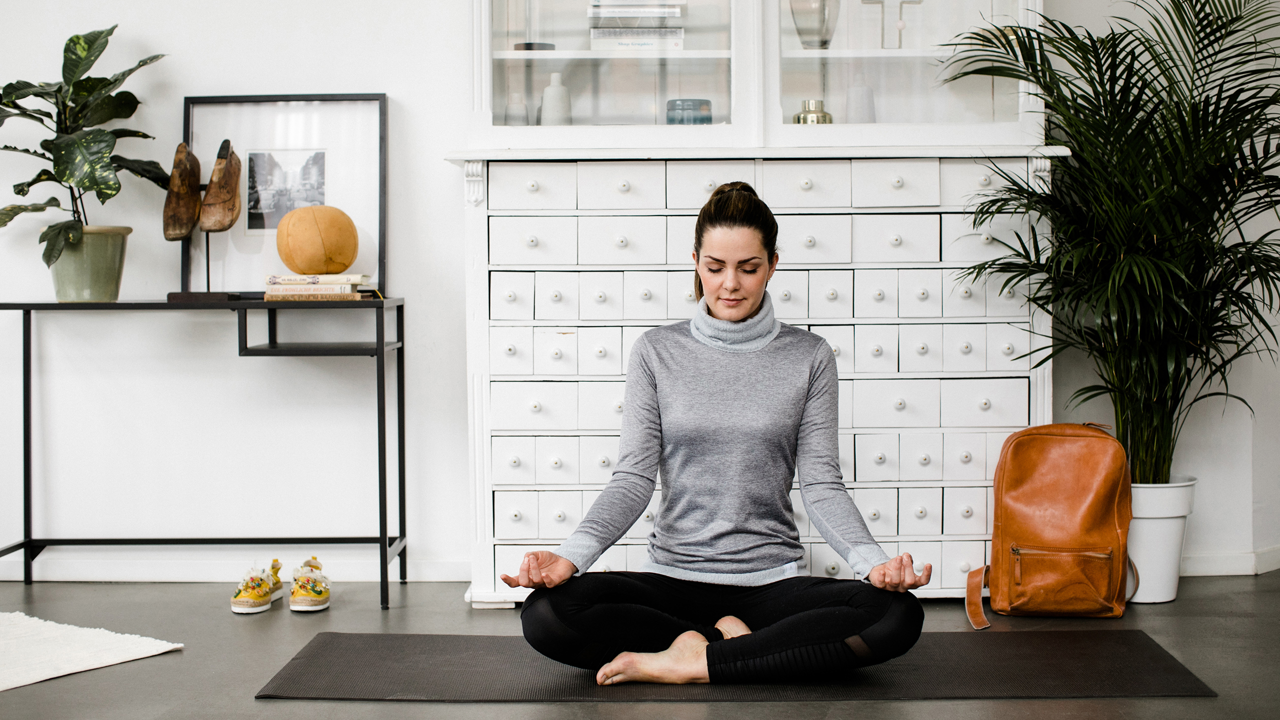 Frau Yoga Übung