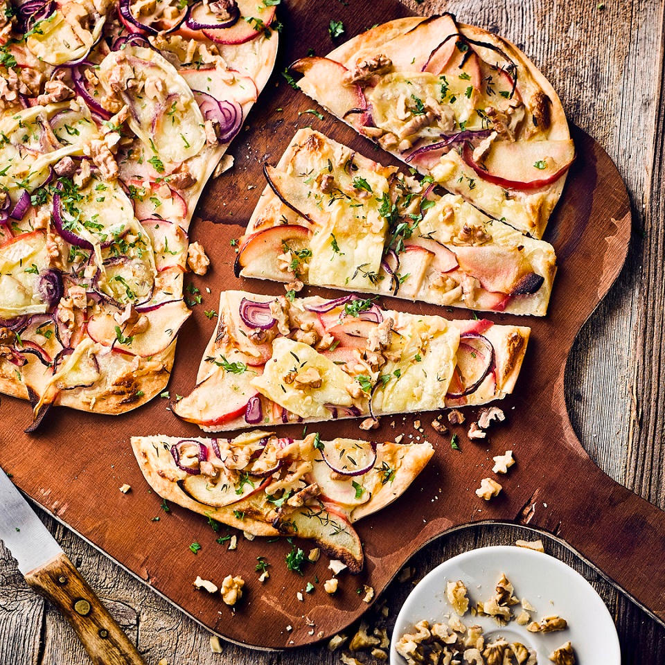 Apfel-Flammkuchen